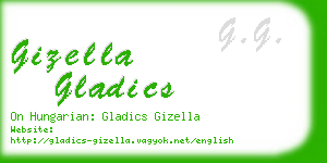 gizella gladics business card